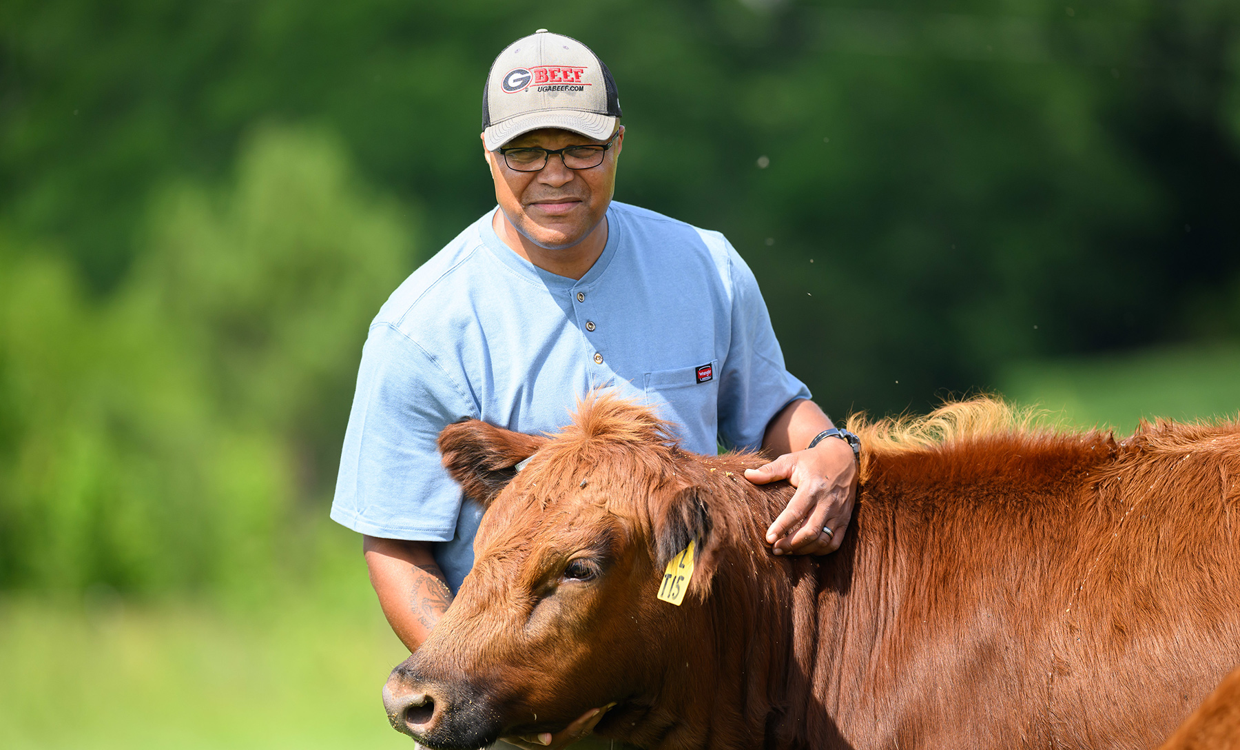 Shawn Harris on the farm